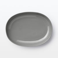 無印良品 日常の器 オーバルボウル グレー 約25.5×18cm 良品計画