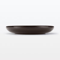 無印良品 日常の器 プレート 小 ダークブラウン 約直径14cm 1セット（2枚） 良品計画