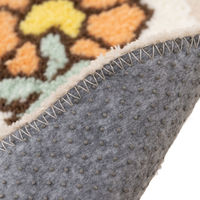 センコー スヌーピー 花いっぱい アクセントマット 約44×80cm オレンジ SNB230412 1枚（直送品）