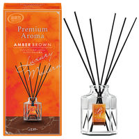 お部屋の消臭力 プレミアムアロマ スティック 部屋用 アンバーブラウン 詰め替え 50ml 1セット（3個） 消臭剤 芳香剤