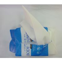 使い捨てタオル　ボディタオル 体拭き 介護 防災用 レジャー 清潔 吸湿 大判タイプ レーヨン素材　約800mm×400mm×10枚入  1袋（10枚入）