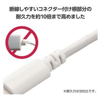 iPhone充電 ライトニングケーブル 1.5m 最大12W 高耐久 白 MPA-UALSEC15WH エレコム 1個（直送品）