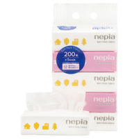 ティッシュペーパー 200組（5個入）nepiaソフトパックティシュー 1セット（18パック）王子ネピア