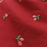 清原 生地 ソフトブロード刺繍チェリー ココチファブリック KOF-34 NV 1巻（10M）（直送品）