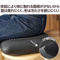 バランスディスク クッション スクエア型 ポンプ付(空気入れ) 片面突起付 ブラック HCFWBBSBK エレコム 1個