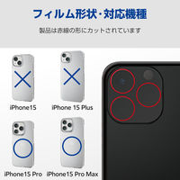 エレコム iPhone 15 Pro/iPhone Pro Max/カメラレンズガラスフィルム/ブラック PM-A23CFLLGBK 1個