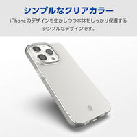 iPhone15 Pro Max ケース ソフト 薄型 カメラレンズ保護設計 クリア PM-A23DUCTCR エレコム 1個（直送品）
