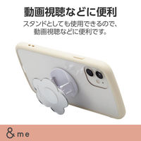 スマホグリップ 落下防止 スマホ スタンド ミラータイプ 花 P-STRFMRFSV エレコム 1個（直送品）