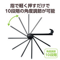 タブレット スマホスタンド 卓上 据置 アルミ素材 折り畳み式 ブラック TBWDSCMPTBK エレコム 1個（直送品）