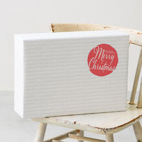 【クリスマス】ヘッズ クリスマスギフトシール丸型ー5/レッド XP-5S 1パック（30枚入）