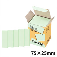 アスクル はたらく ふせん 付箋  75×25mm パステルグリーン （短冊） 100冊（10冊×10箱） オリジナル