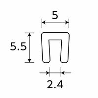 光モール ベージュカブセ2.7 5.5mm×5mm×1000mm NO.2281 1セット(40本)（直送品）