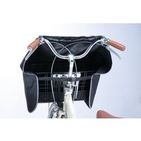 川住製作所 KWー313BK ワイドサイクルエプロン ブラック 1セット(2枚)（直送品）