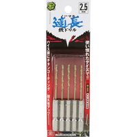 藤原産業 SK11 六角軸チタン鉄工ドリル 2.5mm 5pcs 231840 1セット(5組)（直送品）