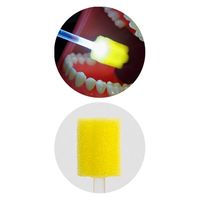 【口腔ケアスポンジ】 ピカスポ 光るスポンジブラシ 本体+スポンジブラシ10本セット X351P03 1セット ベテル（直送品）