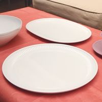 Borgo Delle Tovaglieサービングディッシュ ラウンド スチールグレイ 30×30 CXI955403 1セット(2枚)（直送品）