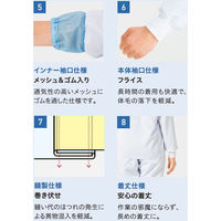 男女兼用長袖ジャンパー 4L アイスブルー BL314-B 1着 サーヴォ（直送品）