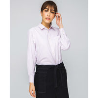 男女兼用シャツ長袖 L ラズベリー SW1500-E6 1着 サーヴォ（直送品）