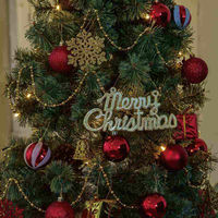 ストア・エキスプレス バリュークリスマスツリーセット レッド 高さ180×幅92cm 28975-100 1セット 38-22-1-1（直送品）