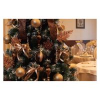 ストア・エキスプレス デラックスウッドポットツリーセット ゴールド 高さ180cm【クリスマスツリー】 8162-2166 1セット（直送品）