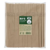 長井紙業 フレックスペーパーストロー バラ 未晒 004712955 1セット(1束入×25束 合計25束)（直送品）