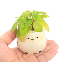 チャーム （観葉植物）おまかせミニ観葉　リトルアニマル　シマエナガ（１鉢）　固まる砂 347149（直送品）