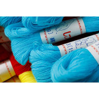 日本紐釦貿易 和洋裁用しつけ糸 仮止め糸 #30/3 15g×10カセ(150g分)ブルー F2-47BU（直送品）