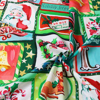 Maison de Fabric ”NOEL” サンタ柄プリン生地 サンタブラック 巾110cm×1mカット販売 NL-SANTA（直送品）