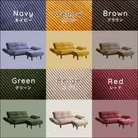 ホームテイスト クーリス 肌触りが良いコーデュロイソファ 2人掛 オットマンセット ブラウン SH-07-CDS-S 1台（直送品）