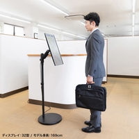 サンワサプライ キャスター付モニタースタンド ブラック CR-LAST37BK 1台（直送品）