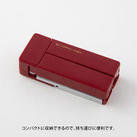 デザインフィル XS コンパクトパンチ 2穴 折りたたみ えんじ 35546006 1個