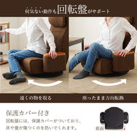 【軒先渡し】萩原 肘付き回転座椅子 グレー LZ-4273GY 1台（直送品）