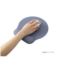 マウスパッド リストレスト付き PUレザー ノンスリップ加工 ブルーグレー MUP-935BG 1枚 ナカバヤシ