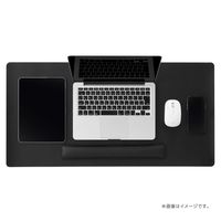 マウスパッド リストレスト付き PUレザー ノンスリップ加工 ブラック MUP-937BK 1枚 ナカバヤシ