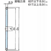 椿本チエイン RS50 スプロケット 1Aタイプ RS50ー1A18T 1セット(4個)（直送品）