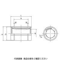 日本ベアリング スライドブッシュ SMーAJ形(シングル・すきま調整形) SM12GUUーAJ 1セット(4個)（直送品）