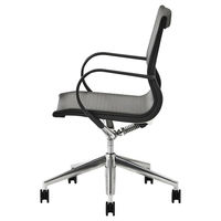 【軒先渡し】関家具 クラッシュプロジェクト NICE オフィスチェア ケフカ ミドルバック メッシュ ブラック×シルバー 336181 1脚（直送品）