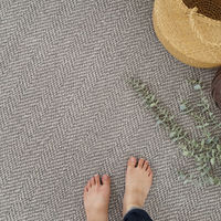 スミノエ コンシェルジュ オーダーラグ ウールスコットヘリンボン 500×2350mm グレー AS-WS201-GY50235 1枚（直送品）