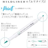 ゼブラ マイルドライナーブラッシュ 渋マイルド色 5色セット アソート WFT8-5C-NC-N 1パック