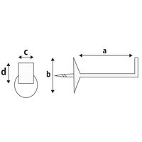 山口安製作所 額用木部受金具 ネジ足昭和折釘 黒 23mm 2本入 Y-7100-2 1セット(24本:2本×12セット)（直送品）
