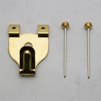 山口安製作所 額用金具 真鍮エックスフック 真鍮ミガキ 36mm×24mm 2個入 Y-7002-1 1セット(16個:2個×8セット)（直送品）