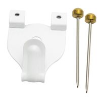 山口安製作所 額用金具 鉄カラーエックスフック 白 34mm×25mm 2個入 Y-7008-1 1セット(24個:2個×12セット)（直送品）