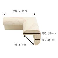 カーボーイ 安心クッションコーナー用 小 木目ホワイト 769 1セット(16個)（直送品）