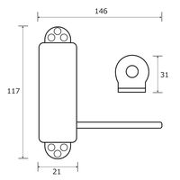 朝日工業 ミニドアクローザーストロング ブロンズ MC201B 1セット(2個)（直送品）