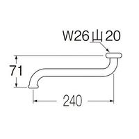 SANEI 自在パイプ PA10Jー61X2ー16 1セット(4個)（直送品）