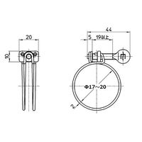 SANEI ステンレスワイヤバンド PD211ー10 1セット(16個:2個×8パック)（直送品）