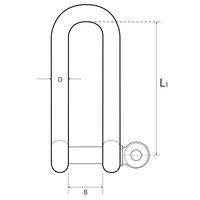 アイアイ ロングシャックル ステンレス 15ー318 8MM 15-318 1セット(4個)（直送品）