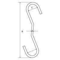 和気産業 Sカン クロームメッキ BKー272 6mm×300mm BK-272 1セット(12個)（直送品）