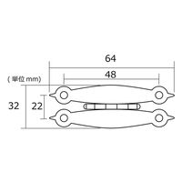 和気産業 アンティック丁番ミニTWー281 Bガタ クロ TW-281 1セット(16個:2個×8セット)（直送品）