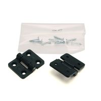 和気産業 PCストップ丁番 20mm 黒 ifー095 1セット(16個:2個×8セット)（直送品）